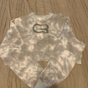 CycleBar cropped crew sweatshirt